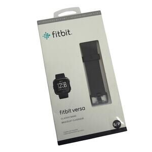 Fitbit Versa Classic Band Black Small S/P – Original Replacement Wristband